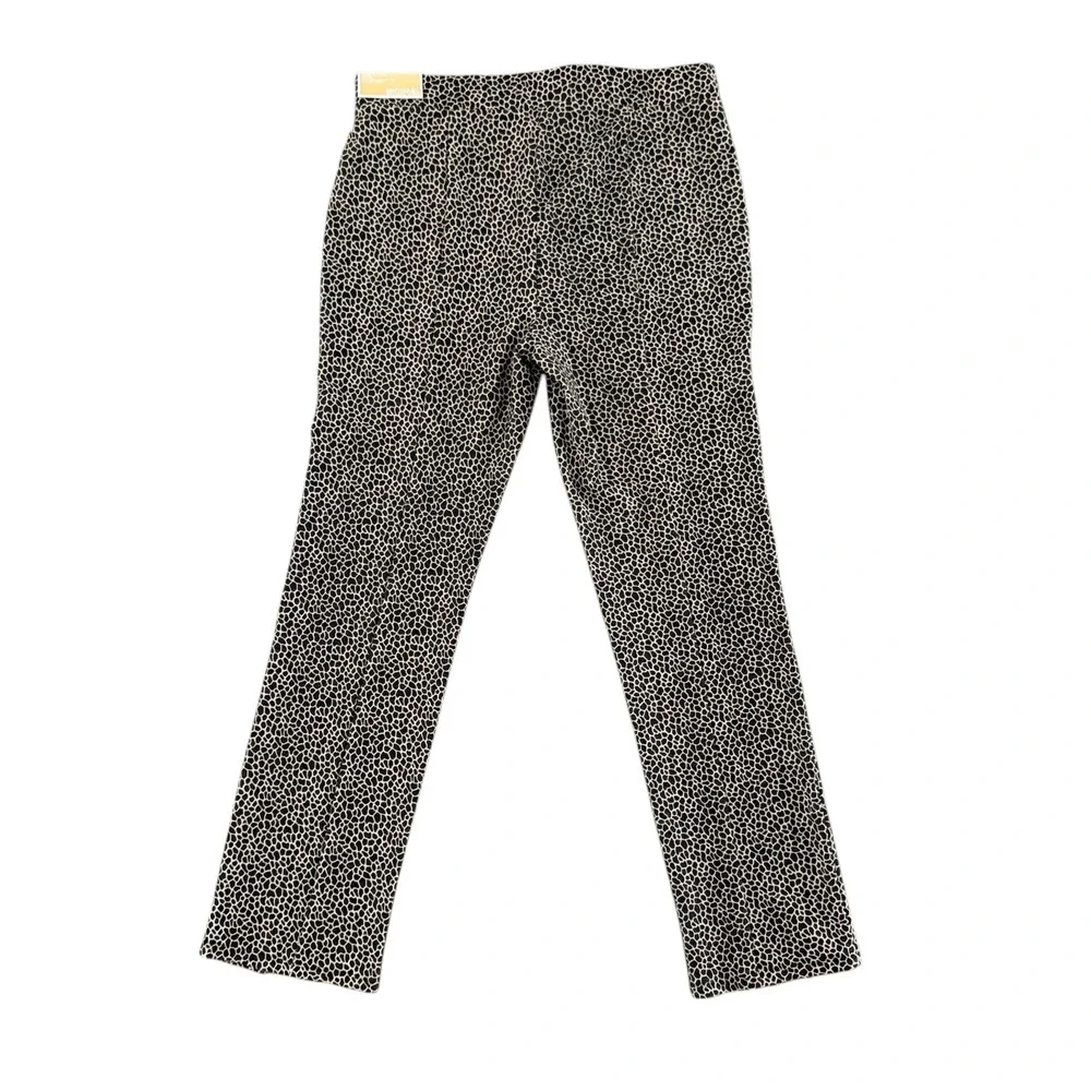 Michael Kors Animal Print Mobwife Pull On Pants Size L Giraffe Split Hem Chic